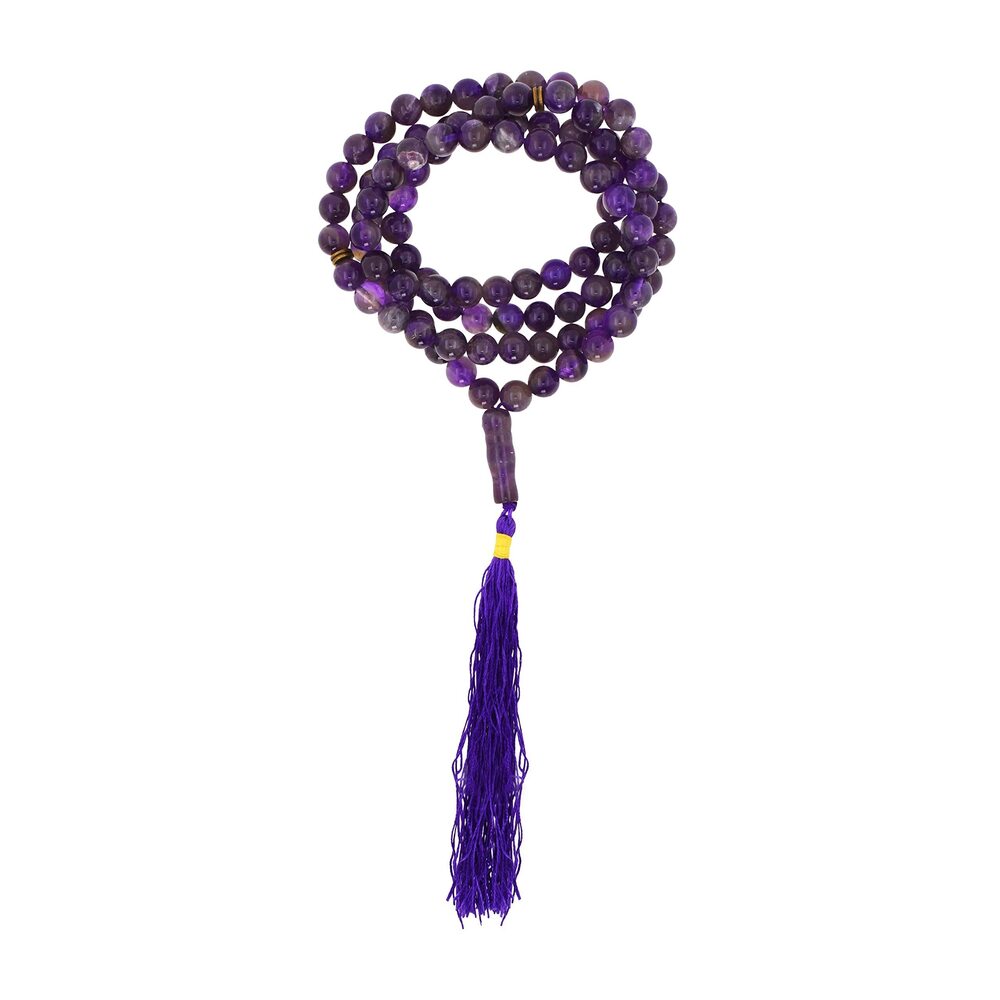 2077 8mm Amethyst Tasbih Muslim Prayer Beads 99 & - Islamic Rosary Misbaha